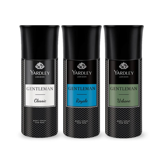 Yardley London Gentleman Classic, Urban & Royal Deodorant For Men - 150ml (Pack of 3)