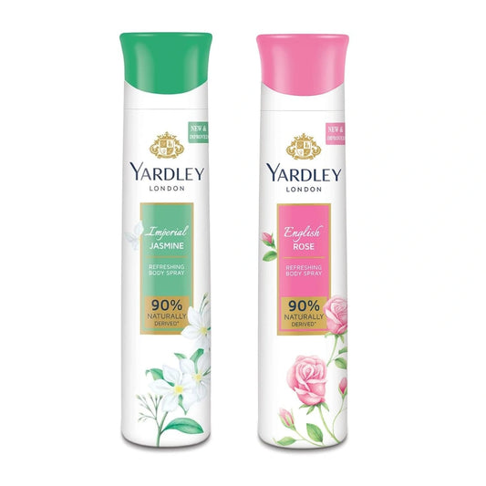 Yardley London  Imperial Jasmine and English Rose Each Deodorant Spray For Women - 150ml (Pack of 2)