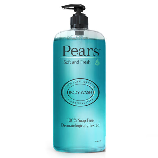 Pears Soft And Fresh Body Wash 100% Soap Free Dermatologically Tested (750ml)