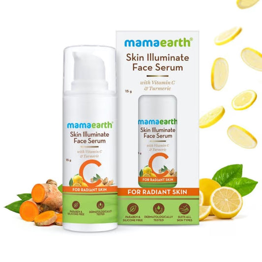 Mamaearth Skin Illuminate Face Serum With Vitamin C & Turmeric For Radiant Skin (15gm)