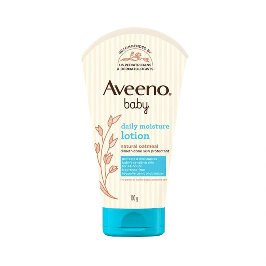 Aveeno Baby Daily Moisture Lotion with Oat Flour, Glycerin, and dimethicone (100ml) - Deals999