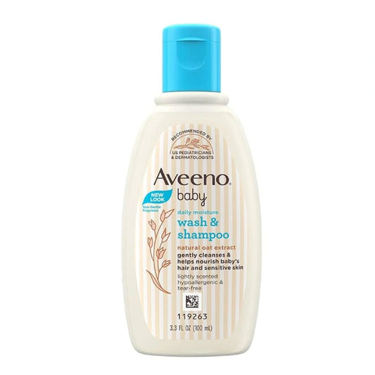 Aveeno Baby Daily Moisture Wash & Shampoo (100ml) - Deals999