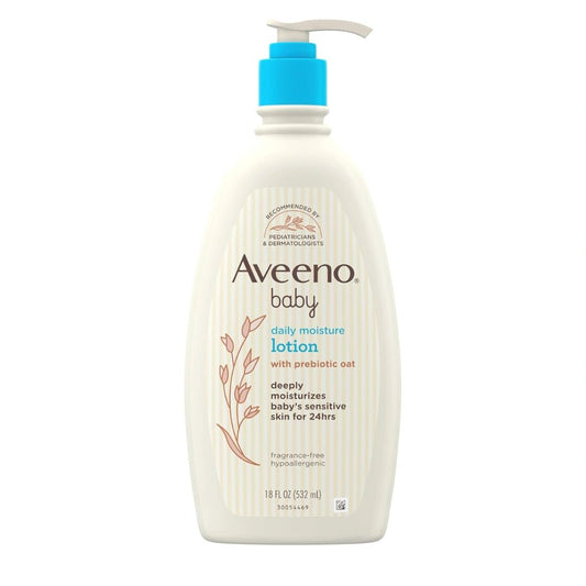 Aveeno Baby Daily Moisturizing Body Lotion | 24 Hour Protection for Sensitive Skin (532ml) - Deals999
