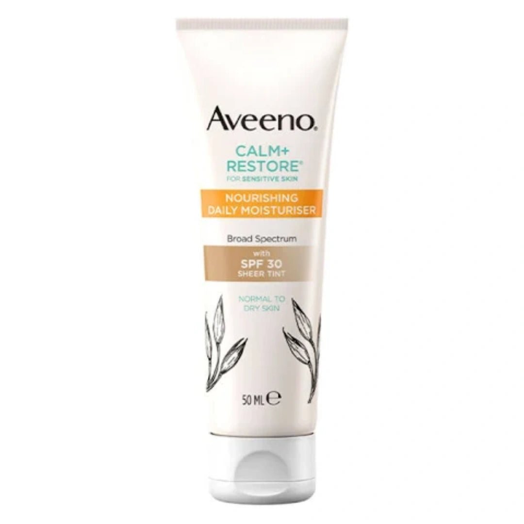 Aveeno Calm + Restore Tinted Moisturizer Sunscreen SPF30 Dry Sensitive Skin (50ml) - Deals999