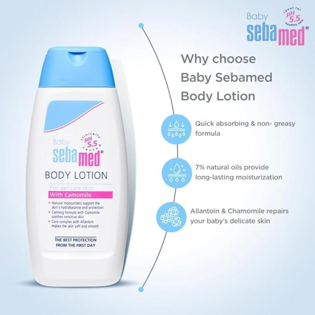 Baby Sebamed Body Lotion| pH 5.5|Ideal for dry skin| Daily moisturisation| 100 ml - Deals999