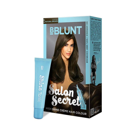 BBLUNT Salon Secret High Shine Crème Hair Colour, 100g - 4.31 (Coffee Natural Brown) - Deals999