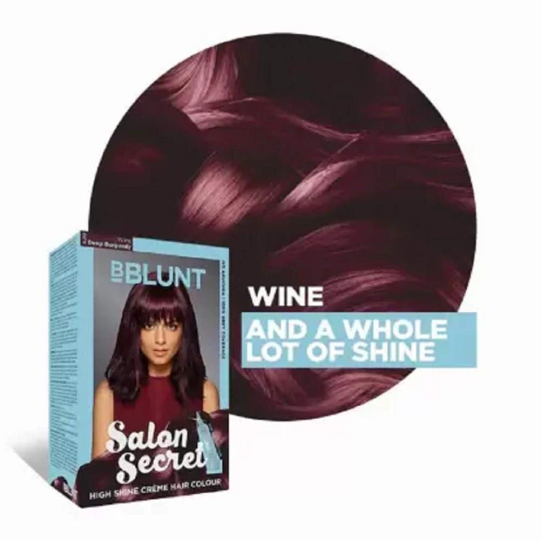 BBLUNT Salon Secret High Shine Creme Hair Colour Wine Deep Burgundy 4.20 - Deals999
