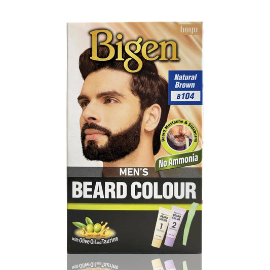 Bigen Men's Beard Color Natural Brown (B104) 20gm+20gm=40gm