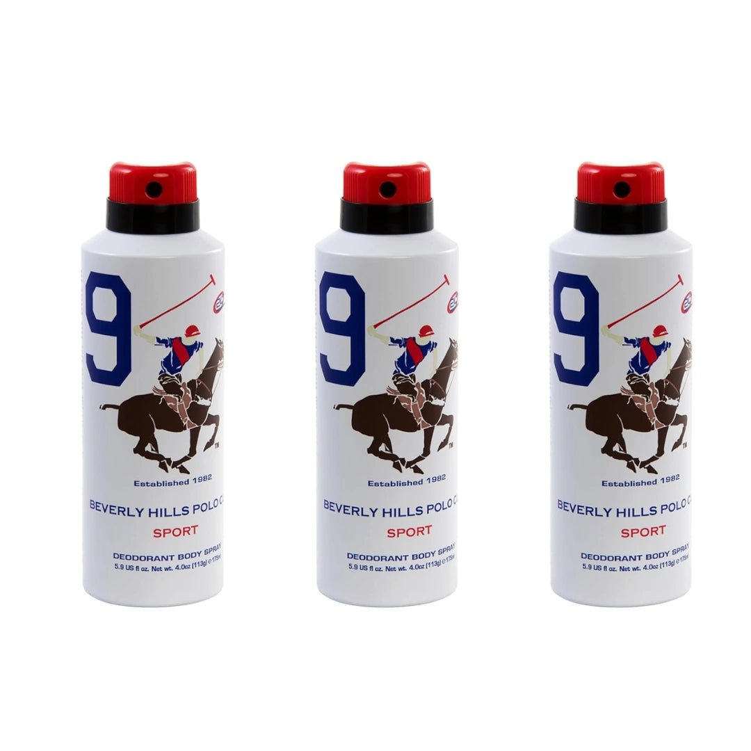 Beverly Hills Polo Club No.9 deodorant for men pack of 3 - Deals999