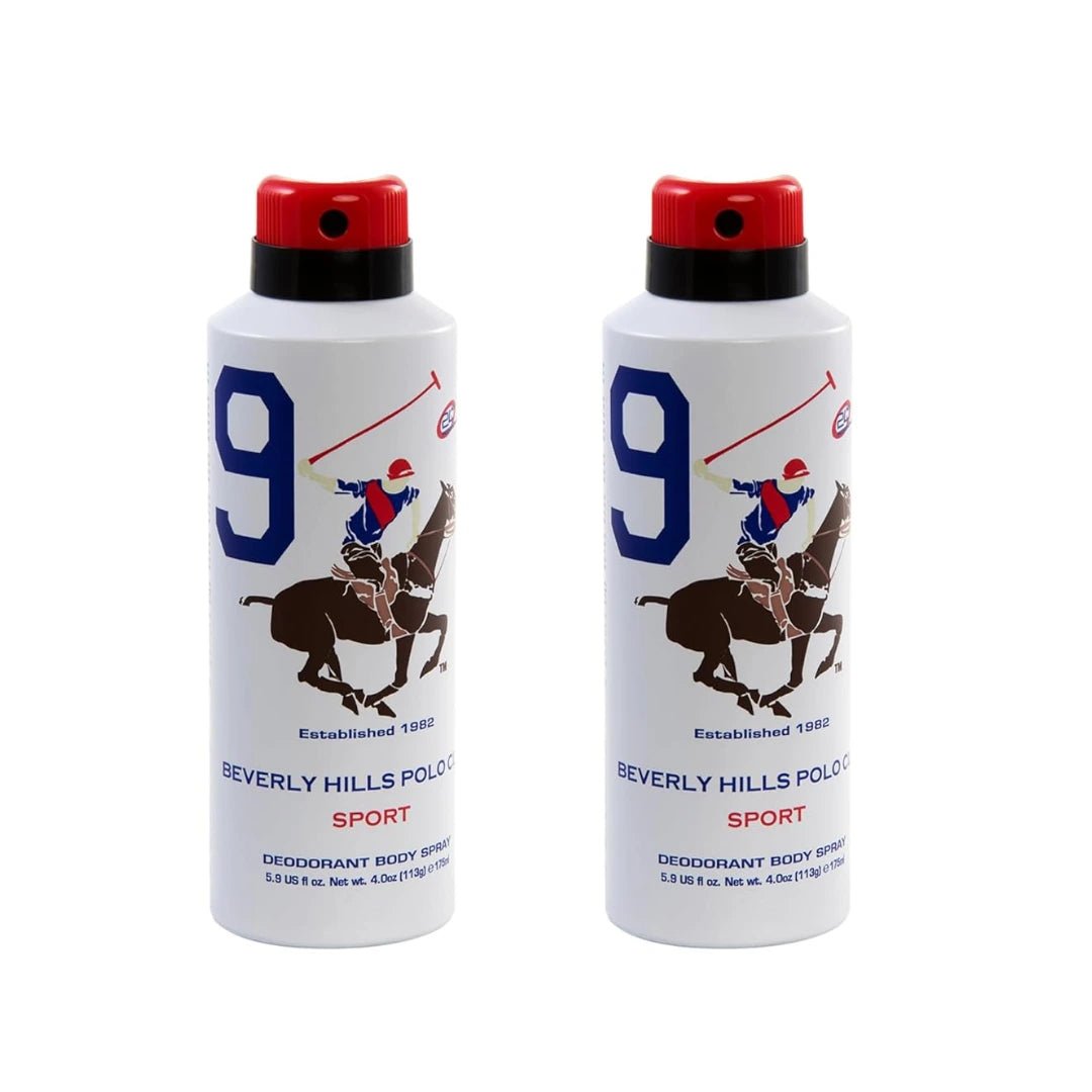 Beverly Hills Polo Club No.9 (Mens) Deodarant 175 ml, Pack Of 2 - Deals999