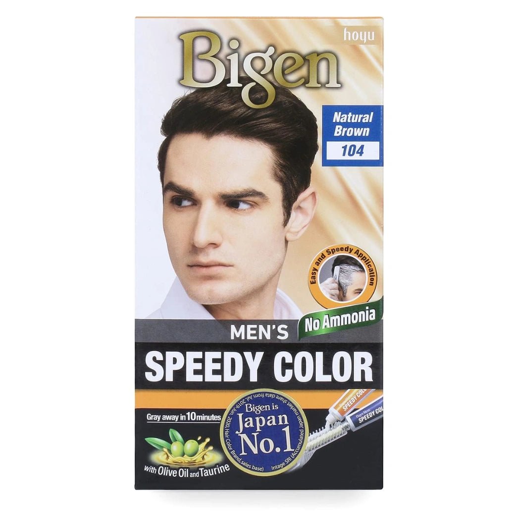 Bigen Men's Speedy Color, Hair Color, 80g - Natural Brown 104 (Pack of 1) - Deals999