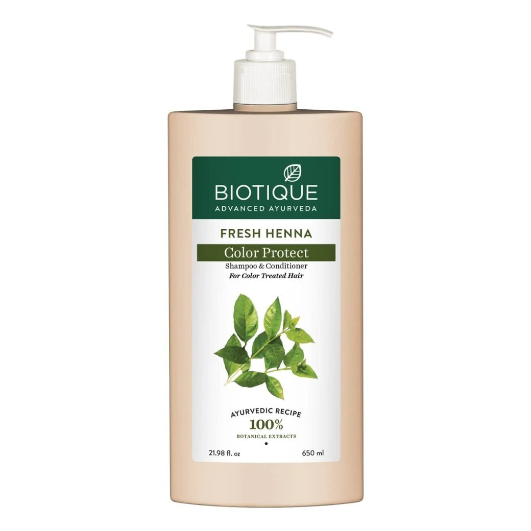 Biotique Bio Henna Leaf Fresh Texture Shampoo and Conditioner, 650ml - Deals999