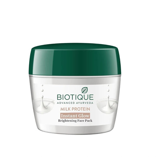 Biotique Milk Protein Instant Glow Brightening Face Pack For All Skin Types, 175gm - Deals999