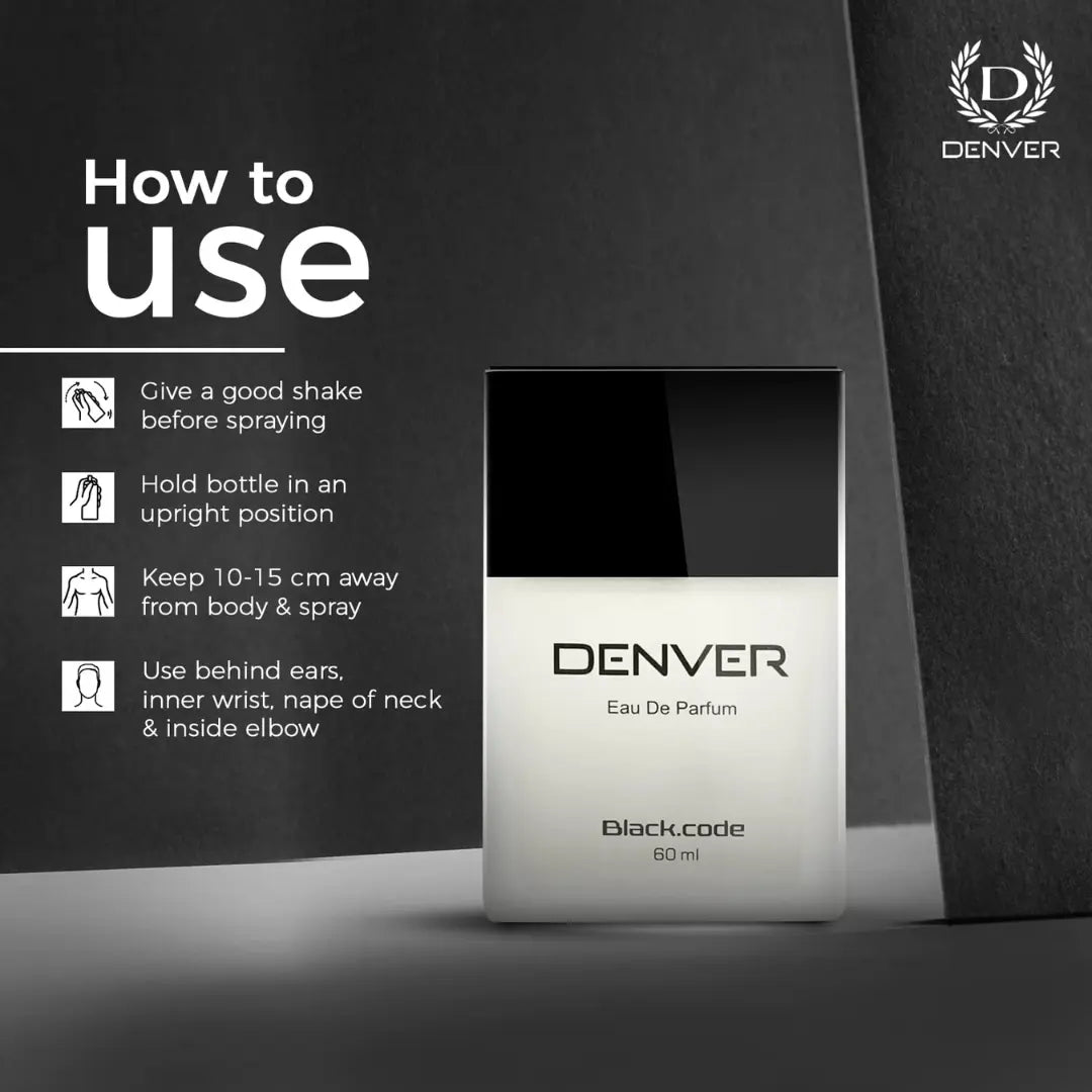 Denver Black Code Mens Perfume (60ml)