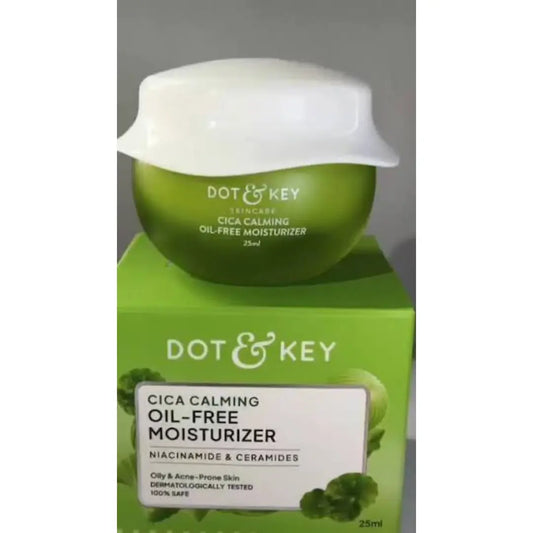 Dot & Key Niacinamide + CICA Oil Free Moisturizer | Lightweight Face Cream for Oily, Sensitive & Acne Prone Skin | Fades Dark Spots, Blemishes & Soothes Redness | 25ml