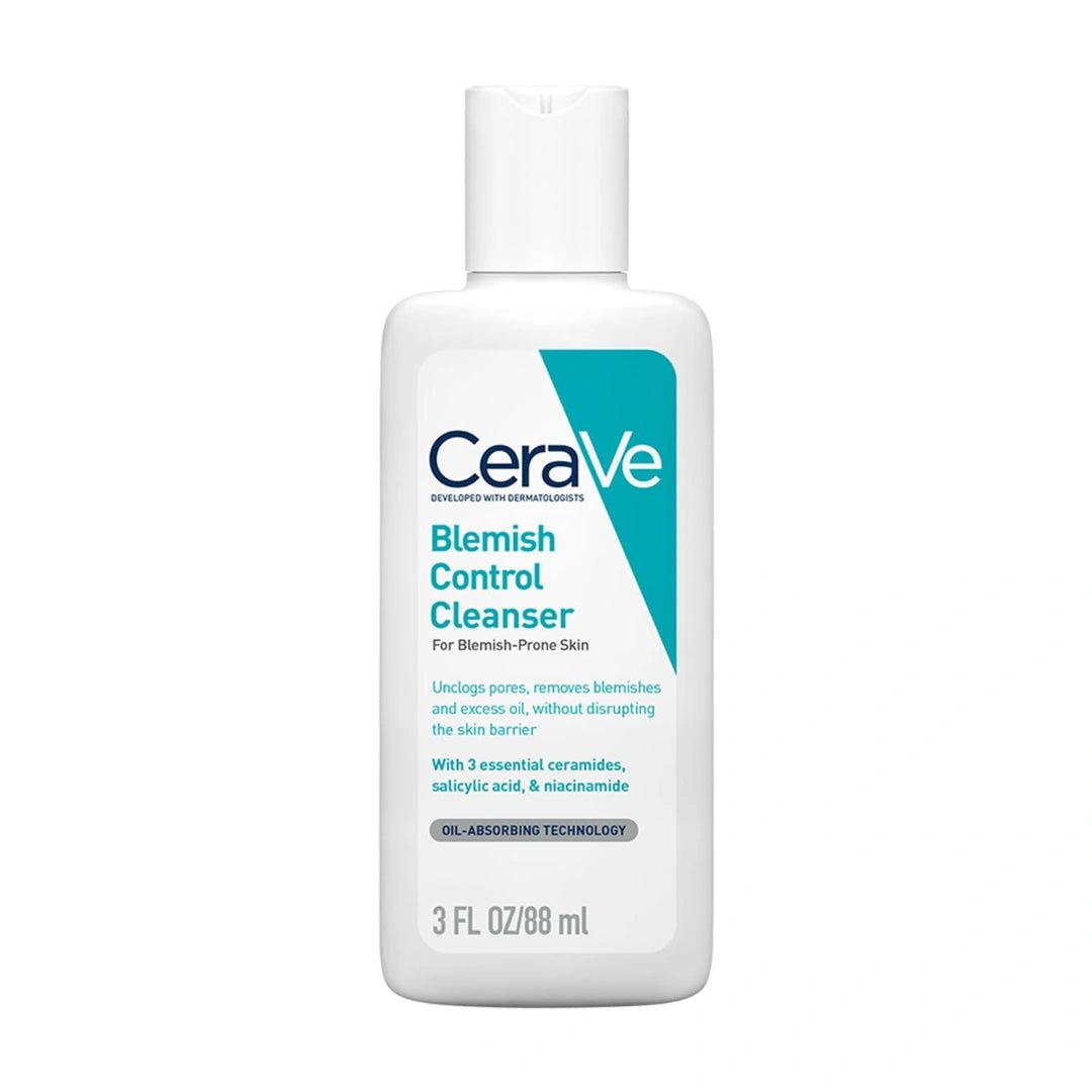 CeraVe Blemish Control Cleanser with 2% Salicylic Acid & Niacinamide for Acne Prone Skin, Controls Acne & Spots, Unclog Pores & Reduces Blemishes, 88ml - Deals999