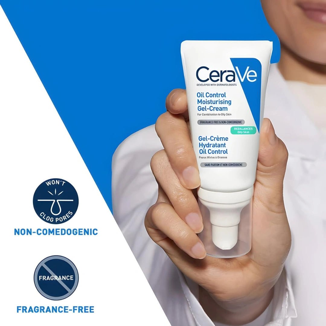 CeraVe CeraVe Oil Control Gel Cream lightweight Moisturizer for Oily & Combination Skin with Ceramides, Hyaluronic Acid & Niacinamide | Dermatologist Recommended (52ml) - Deals999