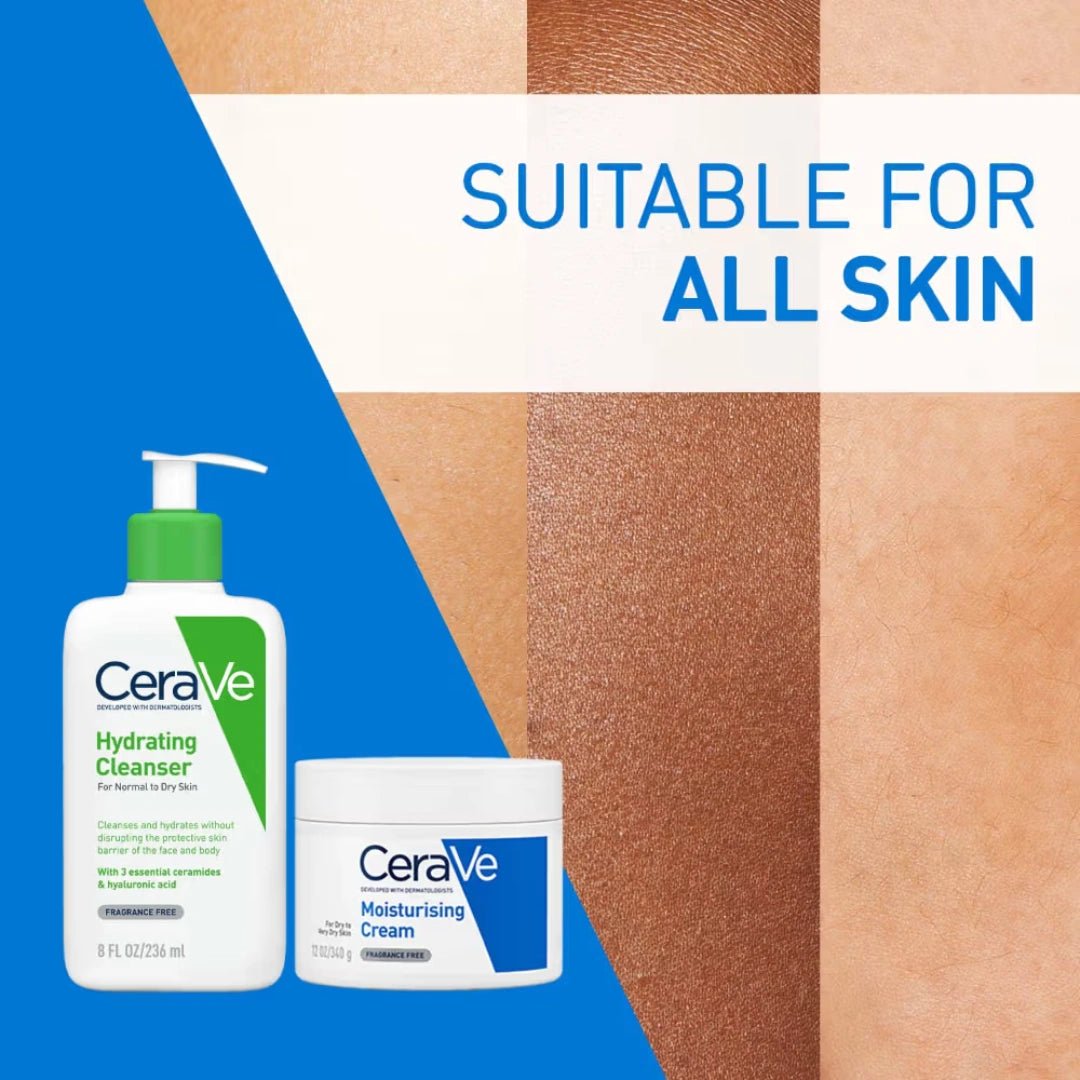 CeraVe Facewash & Moisturizer Combo with Ceramides - Daily Skincare Routine for Normal To Dry Skin (2 pcs) - Deals999
