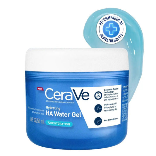 CeraVe HA Water Gel with Hyaluronic Acid, Ceramides & Niacinamide for Plumpy hydration|Oil - free gel moisturizer| 3 sec fast absorption| Dermat recommended for Women & Men| 50 ml - Deals999