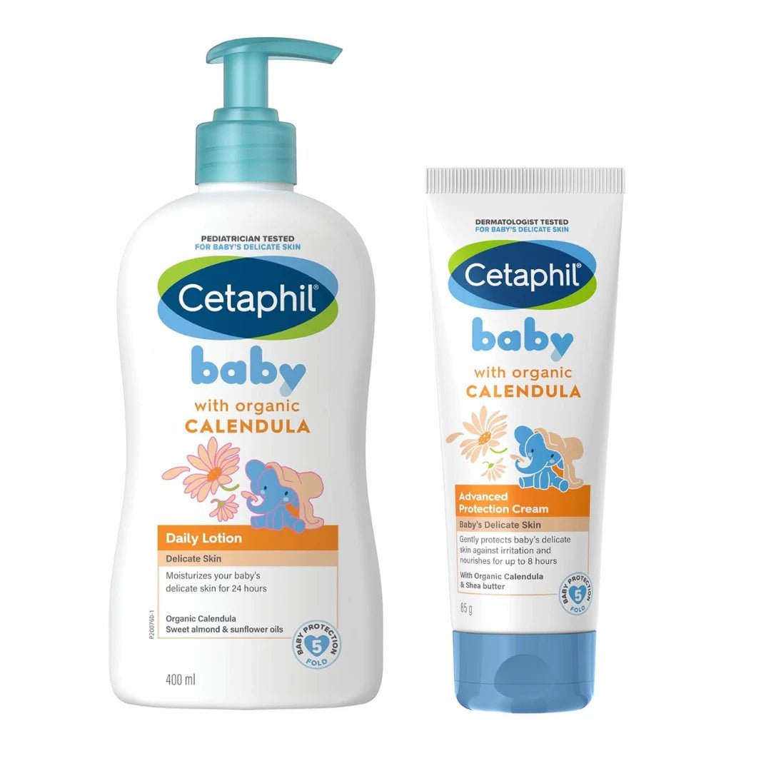 Cetaphil Baby Daily Lotion - 400ml and Cetaphil Baby Cream, Face & Body Moisturizing Cream - 85g | Advance Protection with Calendula - Deals999