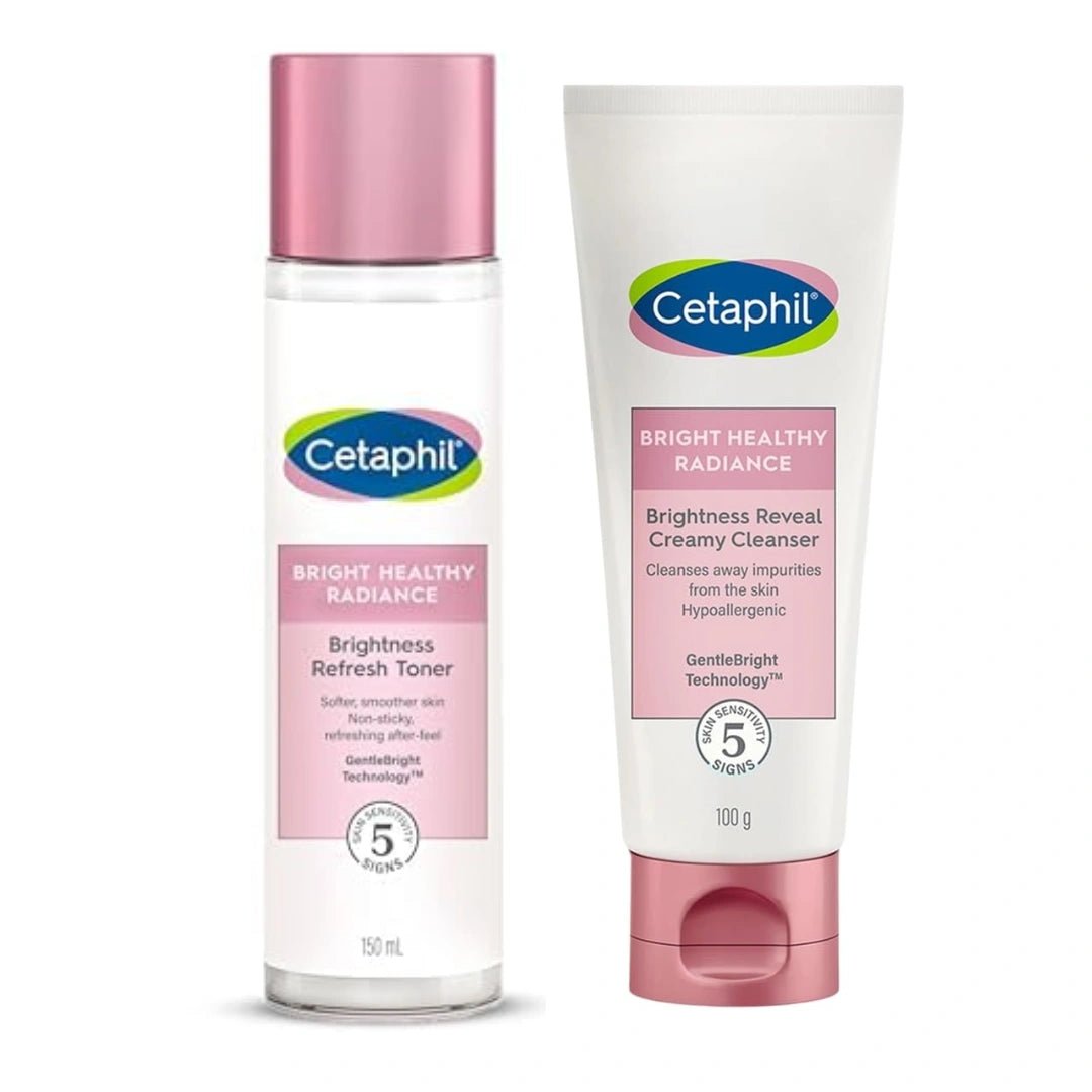Cetaphil Bright Healthy Radiance Refresh Toner - 150ml & Brightness Reveal Creamy Cleanser 100g - Deals999