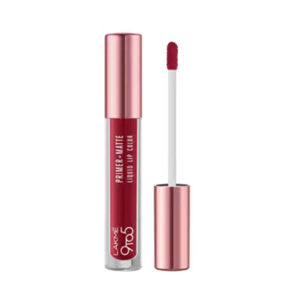 Lakme 9to5 Primer + Matte Liquid Lip Color - MP3 Dusty Rose (4.2ml)