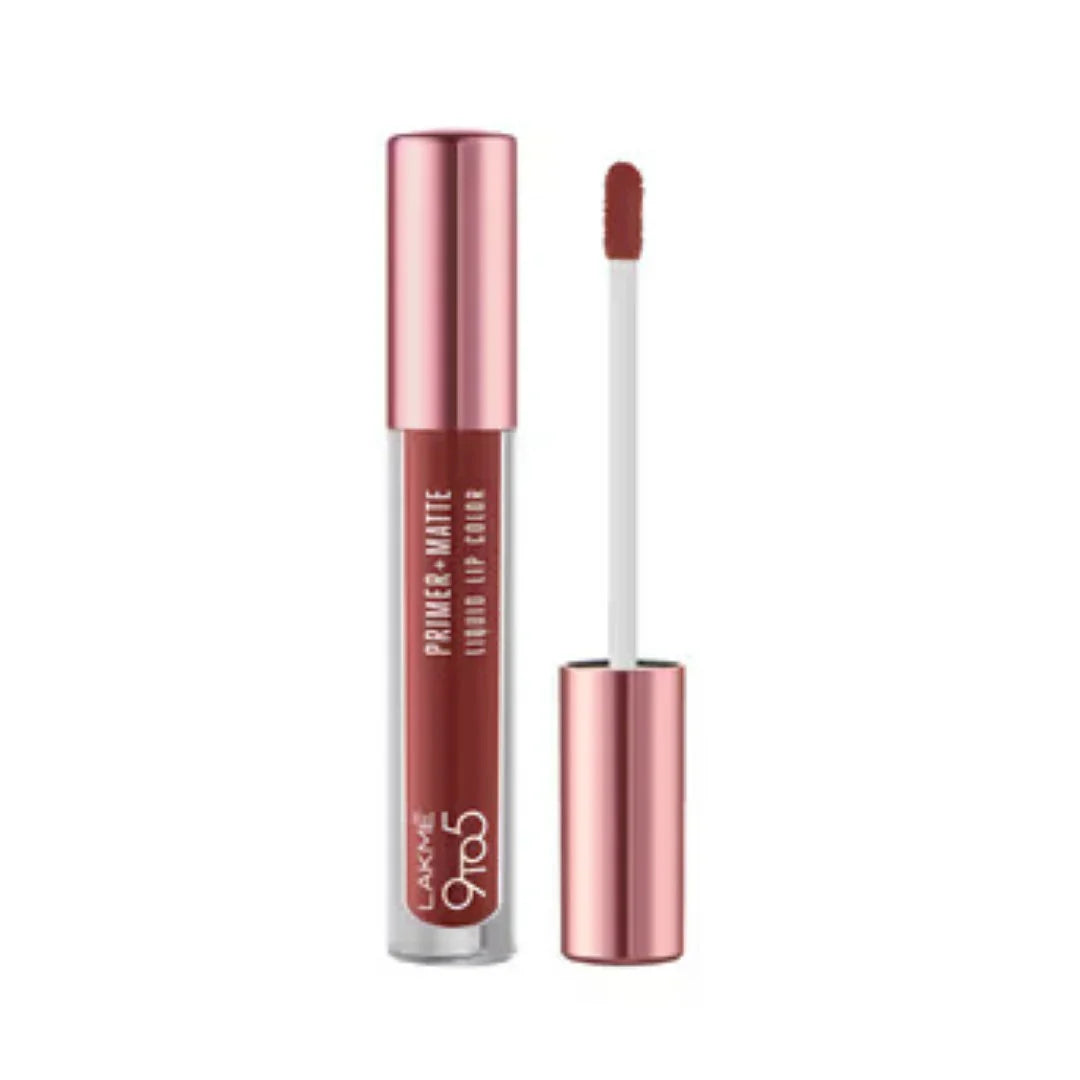 Lakme 9to5 Primer + Matte Liquid Lip Color - MB2 Intense Latte(4.2ml)