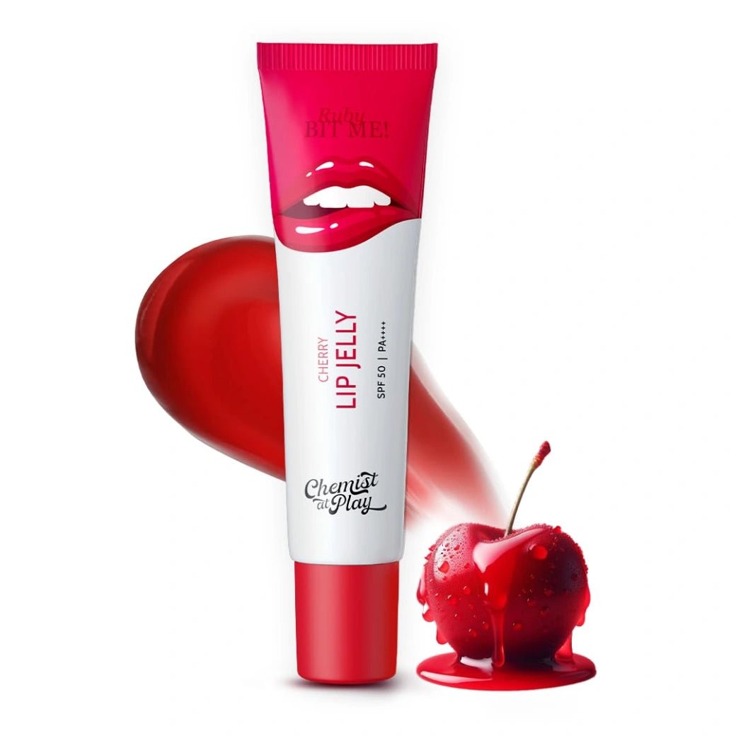 Chemist At Play Cherry Tinted Lip Balm for Dark, Dry, Chapped and Pigmented Lips| Gives 24 hours moisturization| SPF 50 PA+++| Has 2% Kojic Acid, Hyaluronic Acid, ceramides & Peptides| 10gms - Deals999