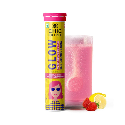 Chicnutrix Glow- 20 Effervescent Tablets| Japanese Glutathione & Vit. C|