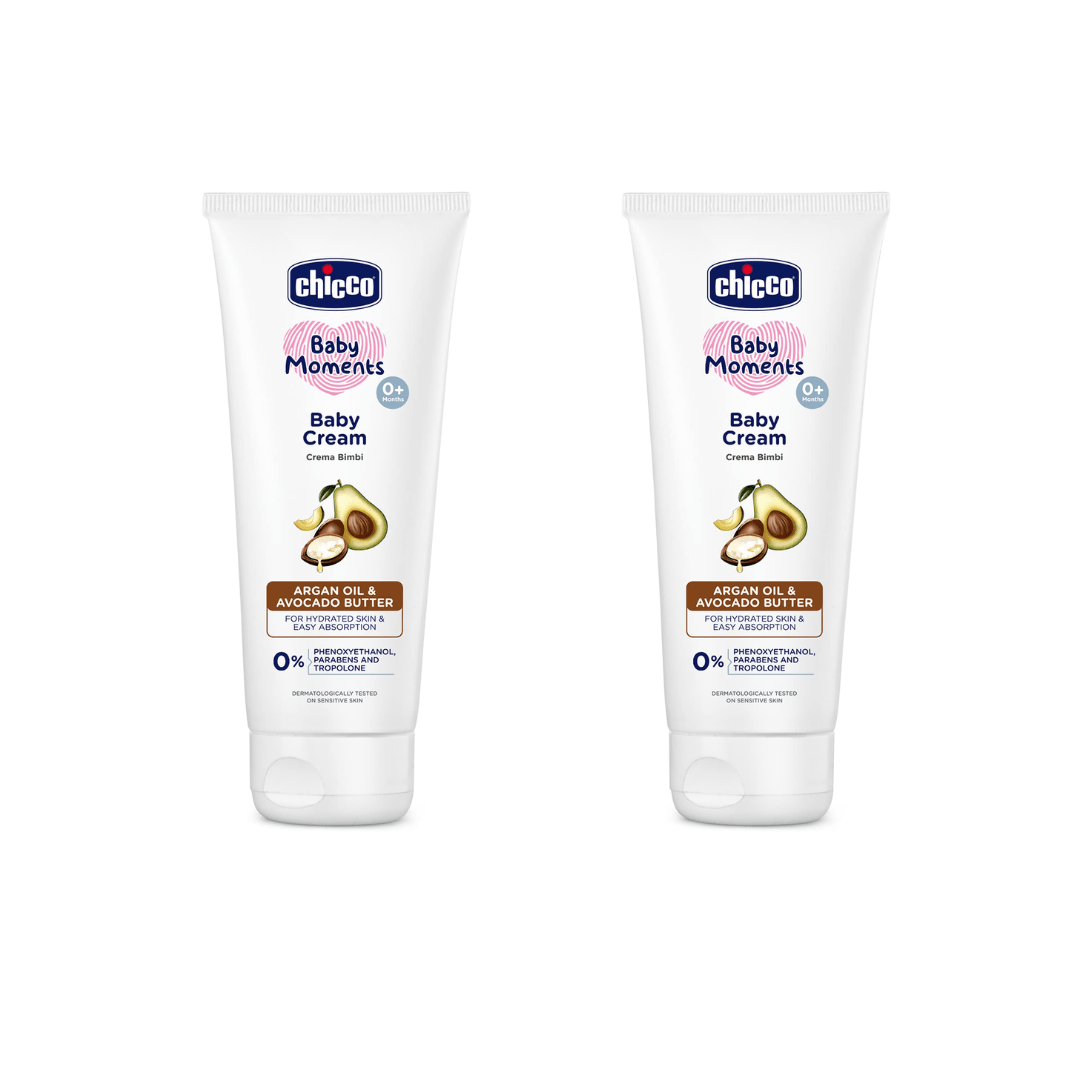 Chicco Baby Moments Baby Cream for Babies with Argan Oil & Avocado Butter, 50g (pack of 2) - Deals999