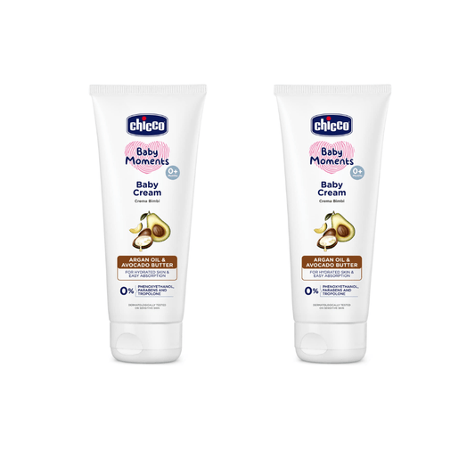 Chicco Baby Moments Baby Cream for Babies with Argan Oil & Avocado Butter, 50g (pack of 2) - Deals999