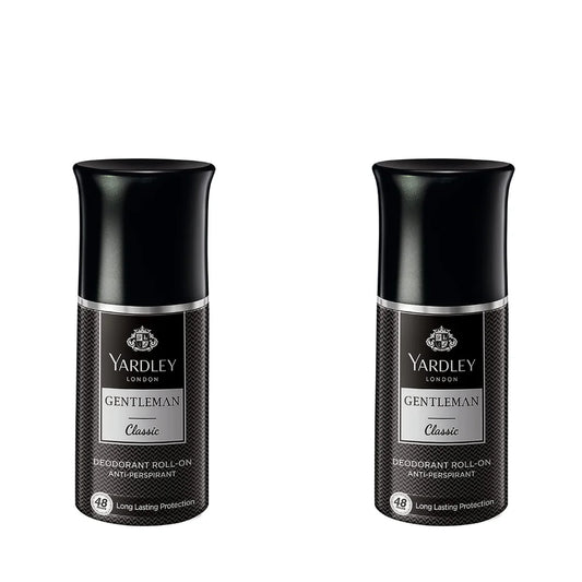 Yardley London Gentleman Classic Deodorant Roll-On| 48-Hours Long Lasting Scent (pack of 2)