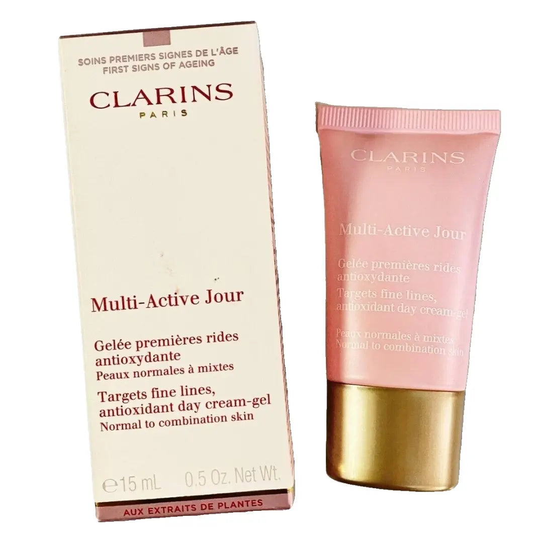 Clarins Multi Active Jour Targets Fine Lines Antioxidant Day Cream All Skin Type, 0.5 Ounce