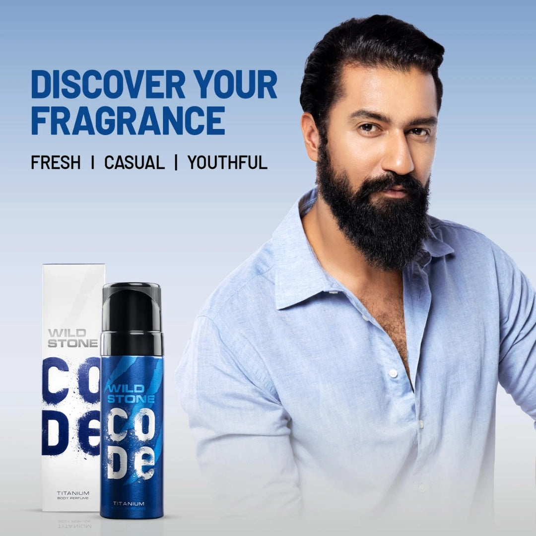 Wild Stone Code steel and Titanium body perfumes (120ml)