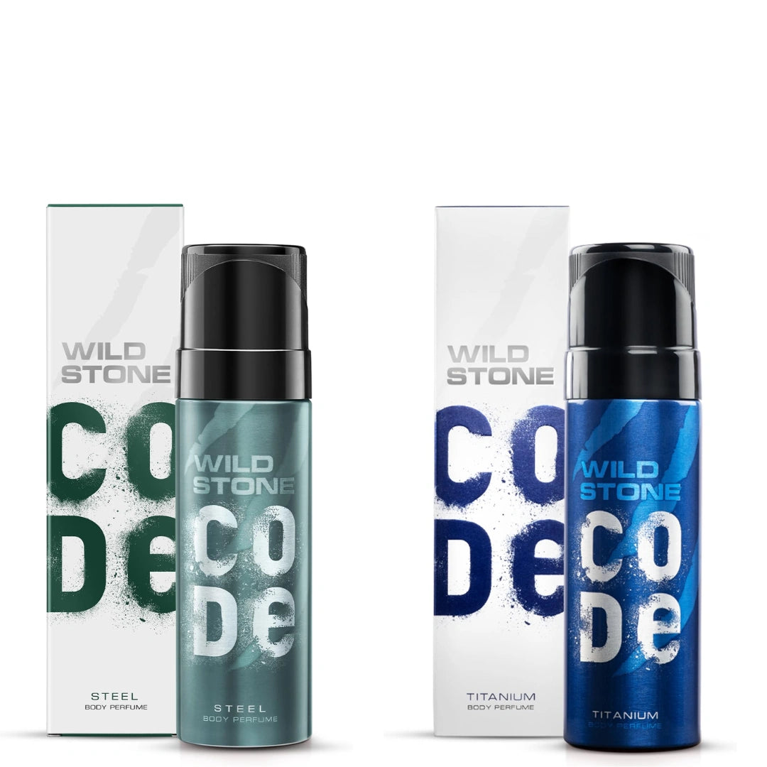 Wild Stone Code steel and Titanium body perfumes (120ml)