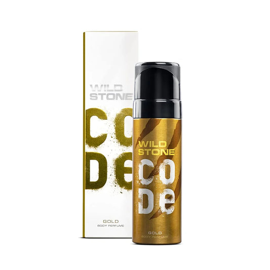 WILD STONE CODE Gold Fresh Scented Body Perfume For Men, 120Ml |No Gas Deodorant|