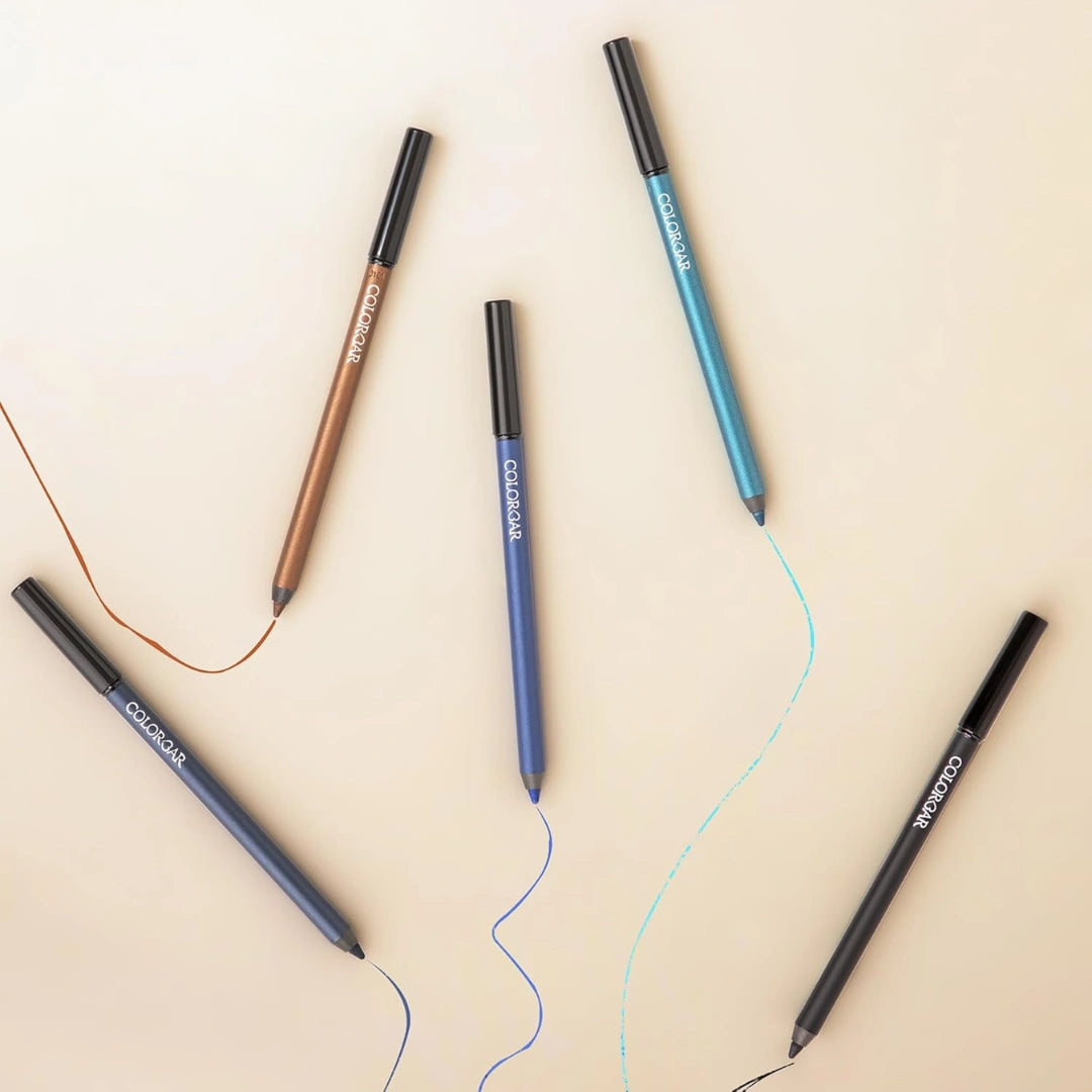 Colorbar Just Smoky Kajal, Just Black 001, 1.2g | Waterproof & Smudge proof | Soft & Velvety texture | Long lasting Kajal