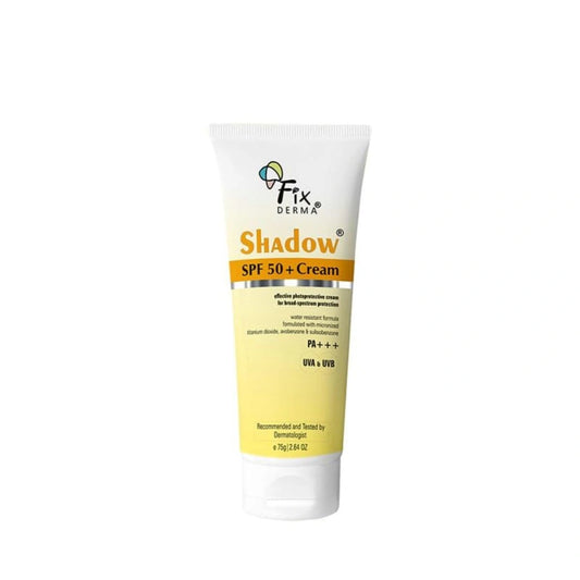 Fixderma Shadow Sunscreen SPF 50+ Cream PA+++ Dry Skin For Body & Face Broad Spectrum Sunscreen For UVA & UVB Protection Non Greasy & Water Resistant-75gm