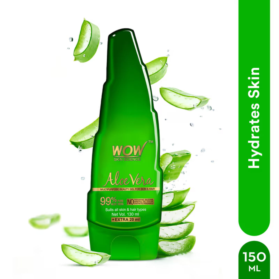 WOW Skin Science Aloe Vera Gel for Face, Skin and Hair -For Both Men and Women