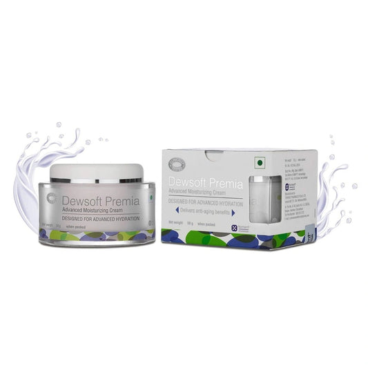 Dewsoft Premia, Advanced Moisturizing Cream. Delivers Anti - aging Benefits (50gm) - Deals999