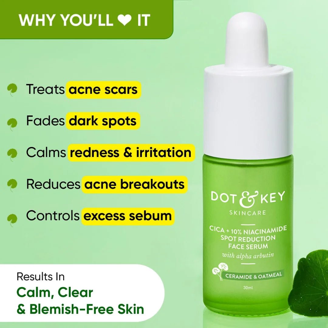 Dot & Key 10% Niacinamide + Cica Serum | Reduces Acne & Dark Spots (20ml) - Deals999