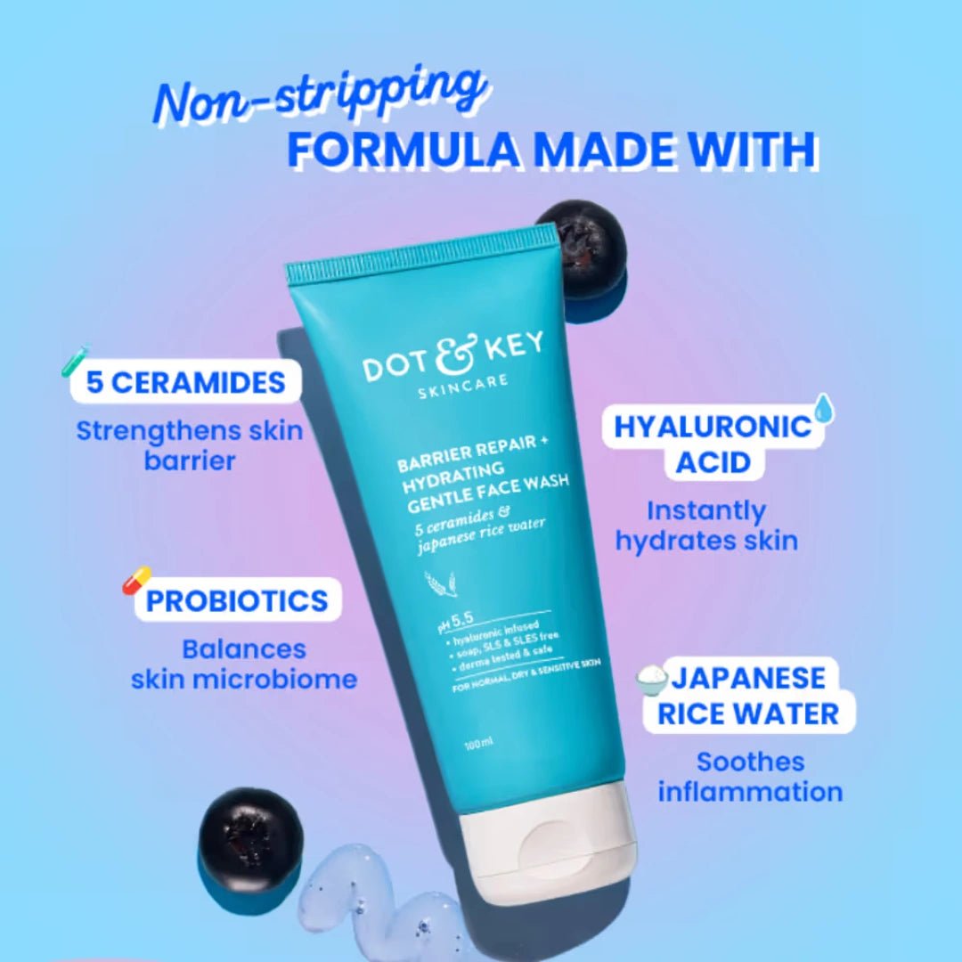 Dot & Key Barrier Repair Hydrating Gentle Face Wash - Pack of 2 - Deals999
