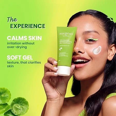 Dot & Key CICA Face Wash for Acne Prone Skin, 2% Salicylic Acid with Green Tea | For Oily & Sensitive Skin | Sulphate Free for Men & Women | Oil Control Face Wash with Zinc | 100ml - Deals999
