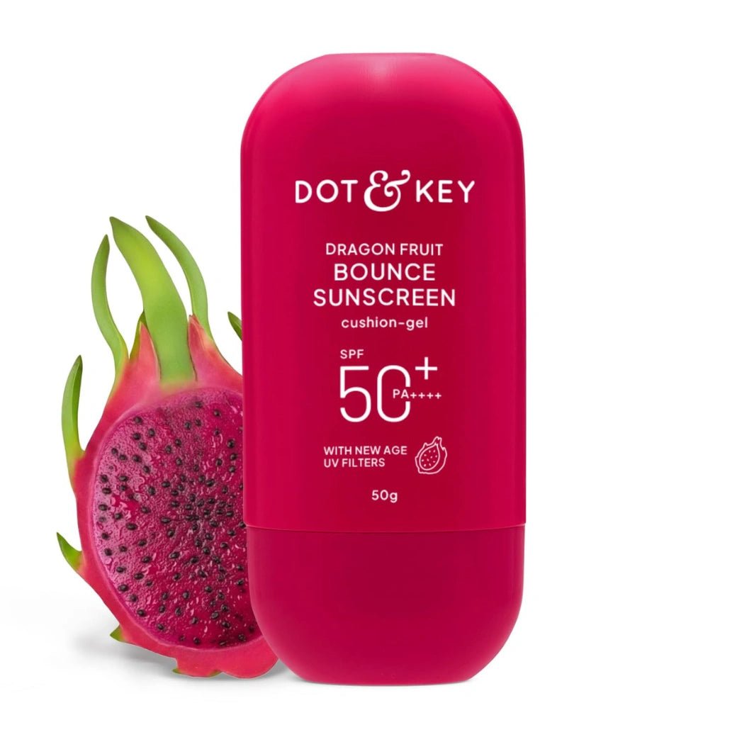Dot & Key Dragon Fruit Bounce Sunscreen In-Vivo Tested SPF 50+ PA++++, With New-Age UV Filters, Lightweight, Cushion-Gel Texture, Fast-Absorbing, Niacinamide Infused, Broad Spectrum Protection || 50g - Deals999