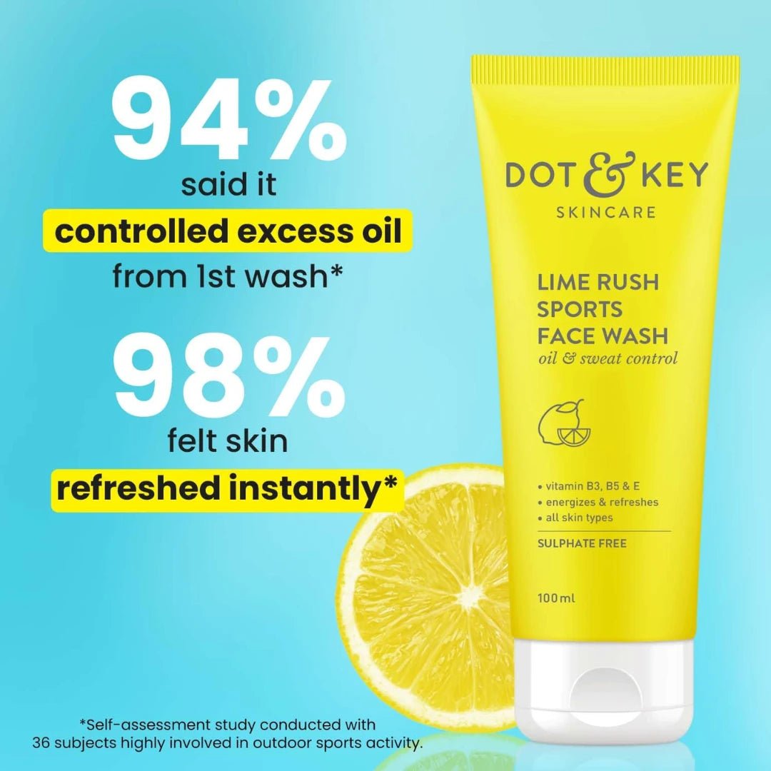 DOT & KEY Lime Rush Sports Face Wash (100ml) - Deals999