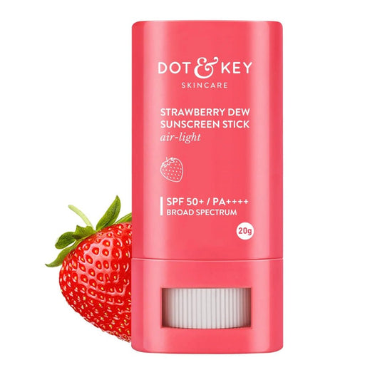 Dot & Key Strawberry Dew SPF 50 Sunscreen Air Light | SPF 50 PA+++ In-Vivo Tested | Broad Spectrum | UVA / UVB Rays Protection | With Hyaluronic & Ceramide for Hydration & Skin Barrier | Mess Free & No White Cast |20g - Deals999