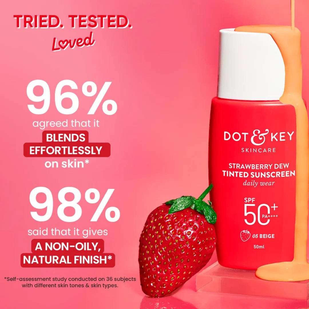 Dot & Key Strawberry Dew Tinted Sunscreen SPF 50+ Pa++++ - 05 Beige (50ml) - Deals999