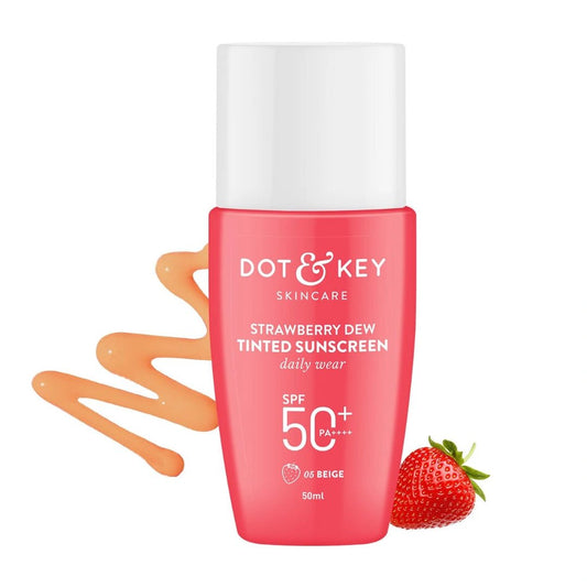 Dot & Key Strawberry Dew Tinted Sunscreen SPF 50+ Pa++++ - 05 Beige (50ml) - Deals999
