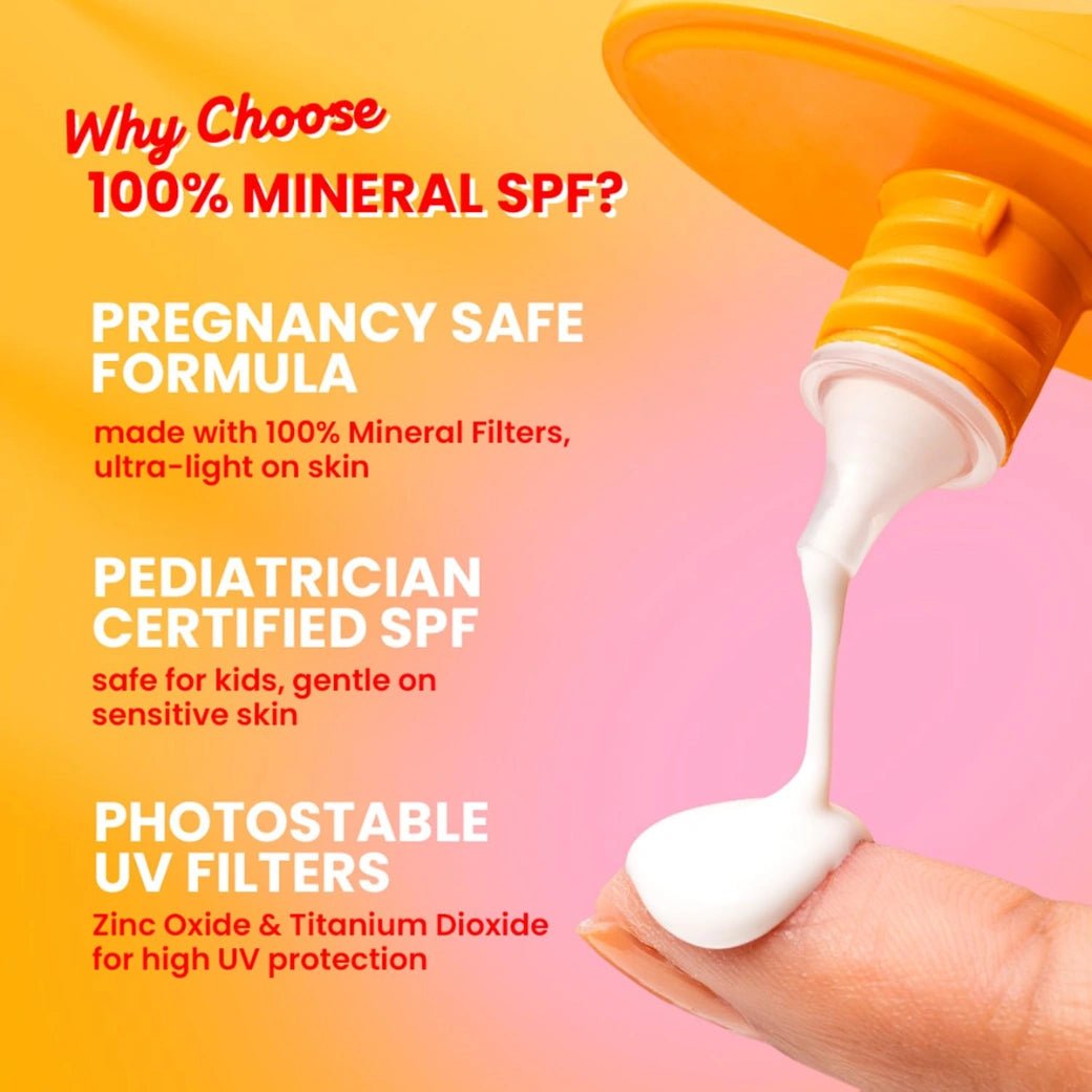 Dot & Key Vitamin C + E 100% Mineral Sunscreen In - Vivo Tested SPF 50+ PA++++ | No White Cast, Lightweight Fluid, With Zinc Oxide & Titanium Dioxide | Blends Easily, Boosts Natural Glow, Non - Greasy | 50gm - Deals999