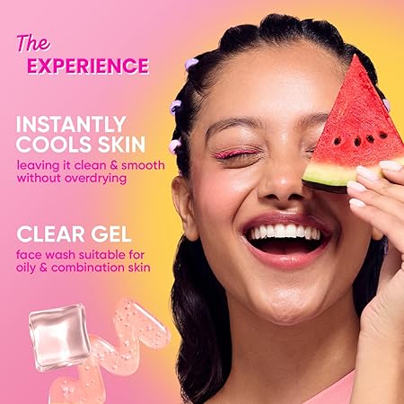 Dot & Key Watermelon Cooling Gel Face Wash With Vitamin C & Cucumber | Face Wash For Glowing Skin|Oil Free |Removes Excess Oil & Dirt | For Combination & Oily Skin| For Women & Men|100Ml - Deals999